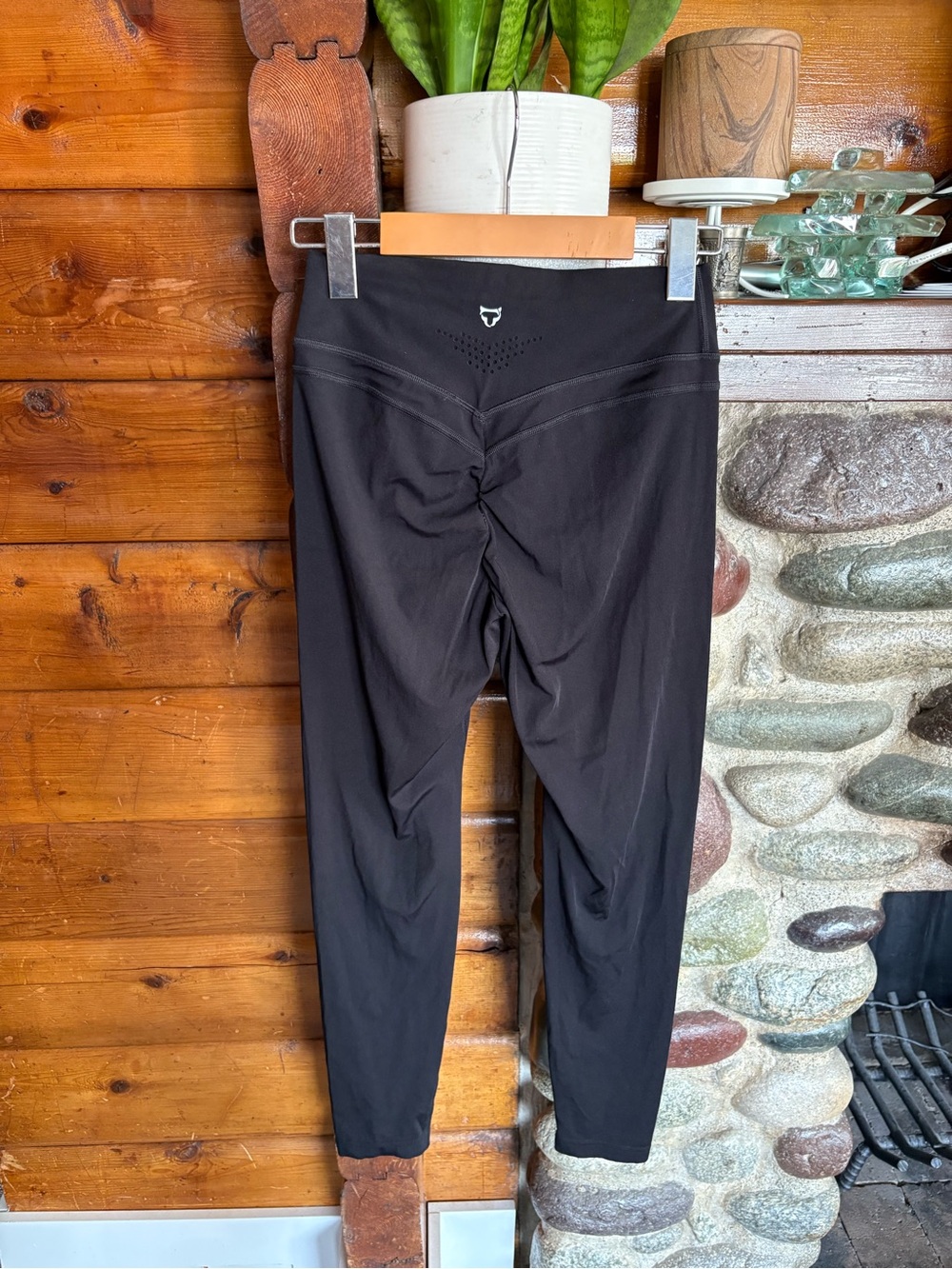 TomTiger Sculpting High Waisted Gym Leggings Black Women Small Contour Fit